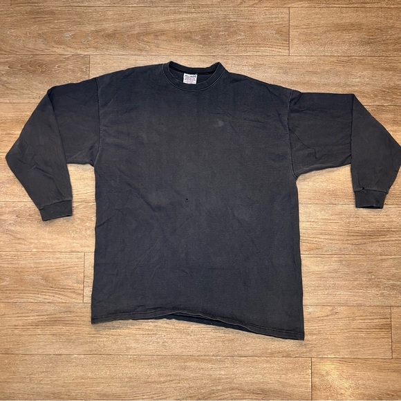 Vintage 90s Pluma Heavyweight grey Long Sleeve T-Shirt Mens Size XXL Made In USA - Picture 1 of 4